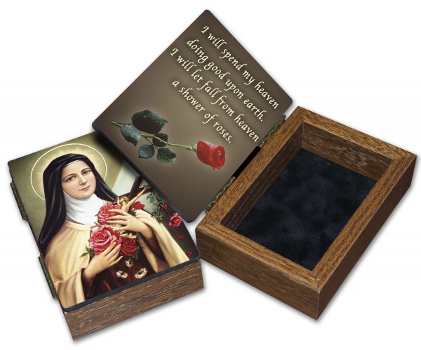 St. Th&eacute;r&egrave;se of Lisieux Keepsake Box - Brown