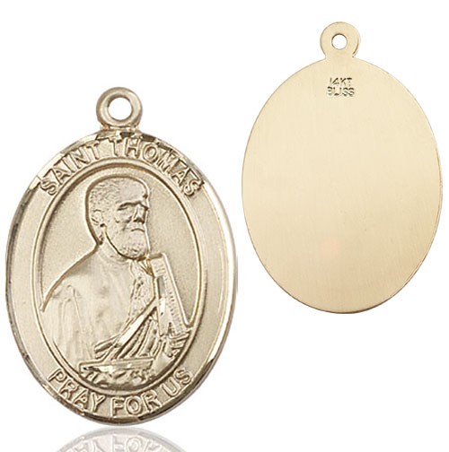 Saint Thomas the Apostle Medal - 14K Solid Gold
