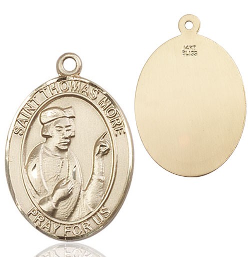 St. Thomas More Medal - 14K Solid Gold
