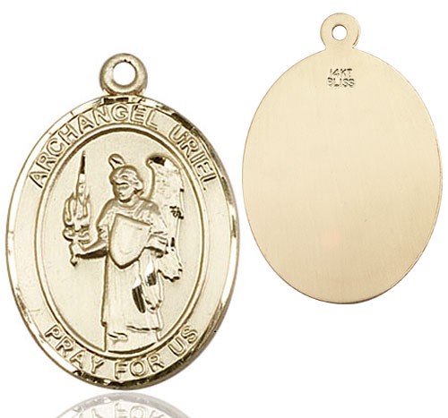 Archangel Uriel Medal - 14K Solid Gold