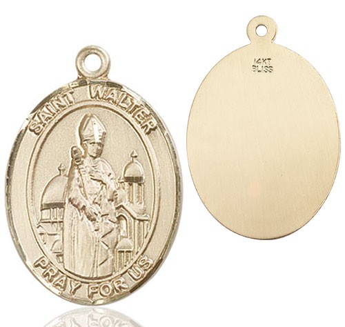 St. Walter of Pontnoise Medal - 14K Solid Gold