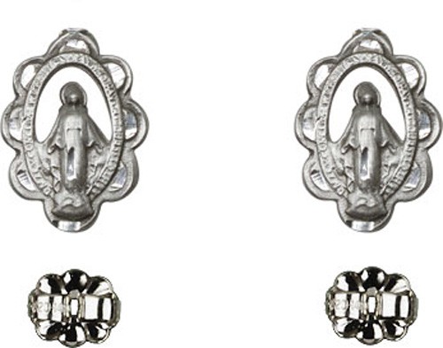 Sterling Silver Miraculous Post Earrings - Sterling Silver