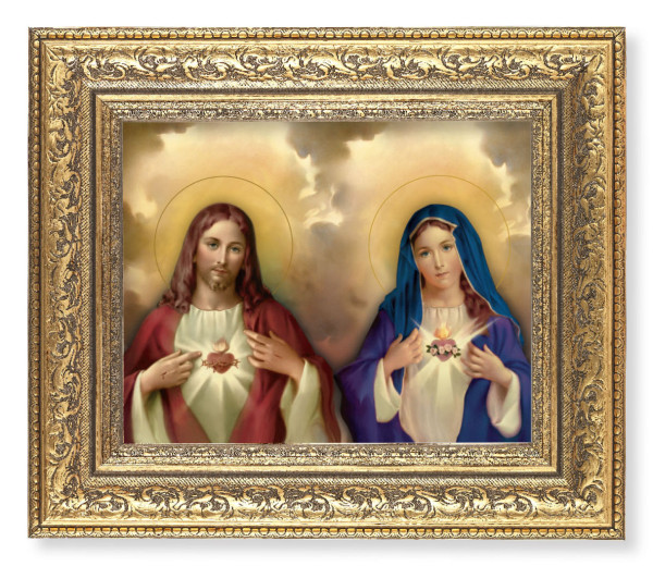The Sacred Hearts 8x10 Framed Print Under Glass - #115 Frame