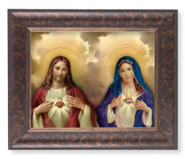 The Sacred Hearts 8x10 Framed Print Under Glass - #124 Frame