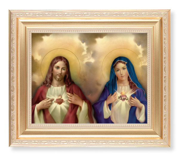 The Sacred Hearts 8x10 Framed Print Under Glass - #138 Frame
