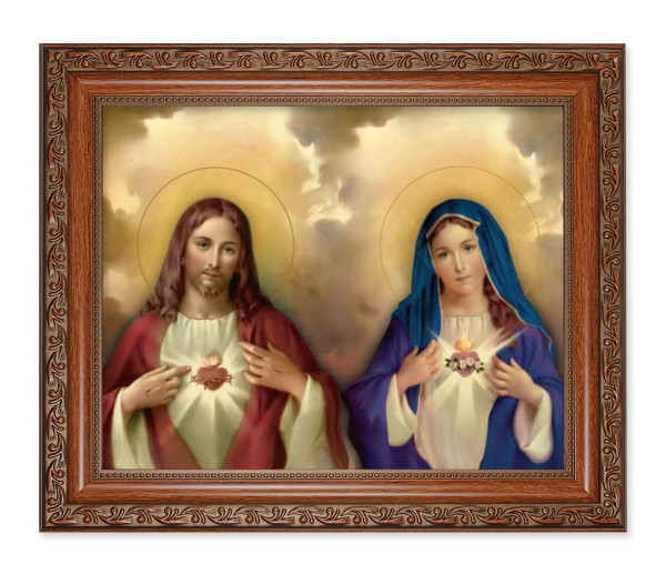 The Sacred Hearts 8x10 Framed Print Under Glass - #161 Frame
