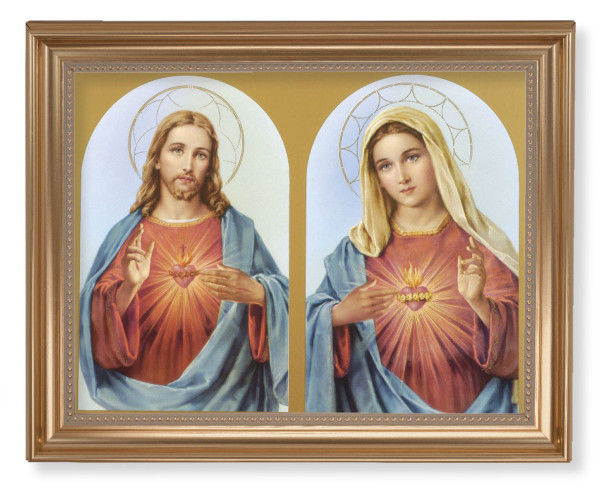 The Sacred Hearts with Halos 11x14 Framed Print Artboard - #129 Frame