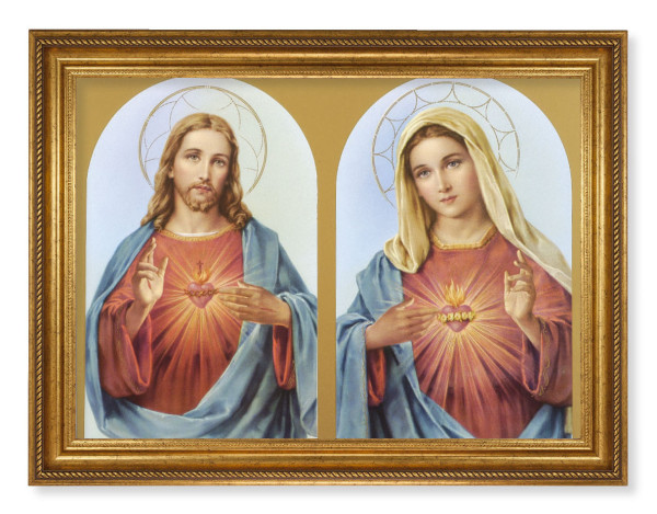The Sacred Hearts with Halos 19x27Framed Print Artboard - #170 Frame