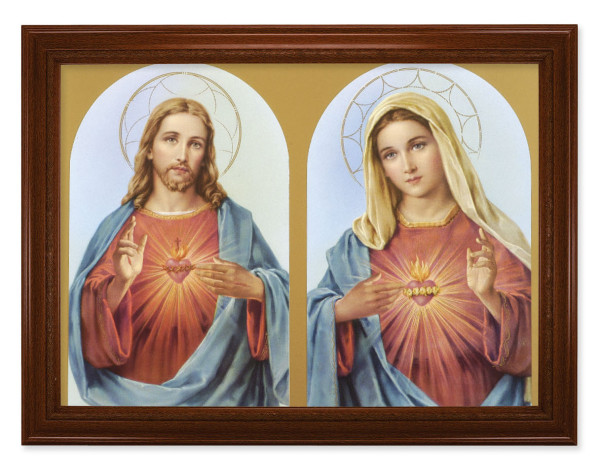 The Sacred Hearts with Halos 19x27Framed Print Artboard - #172 Frame