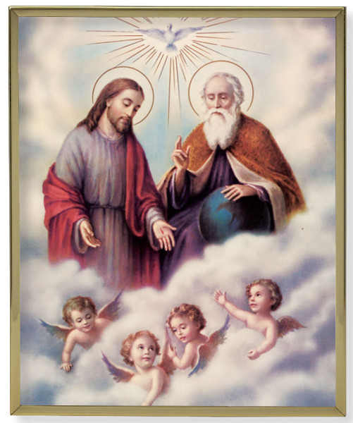 The Trinity 8x10 Gold Trim Plaque - Full Color