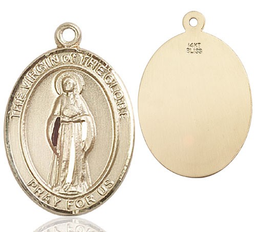 Virgin of the Globe Medal - 14K Solid Gold