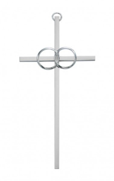 Wedding Cross - 8 inch Silver Plated - Silver