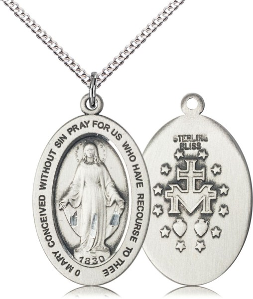 Women's Miraculous Simple Necklace - Sterling Silver