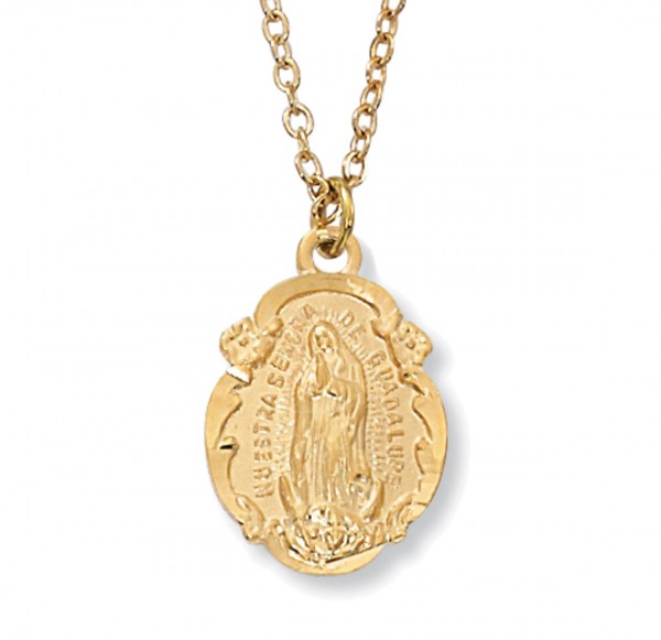 Women's Nuestra Se&ntilde;ora de Guadalupe Necklace - Gold Tone
