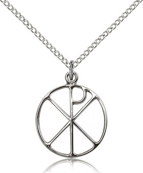 Women's Open Cut Chi Rho Medal - Sterling Silver