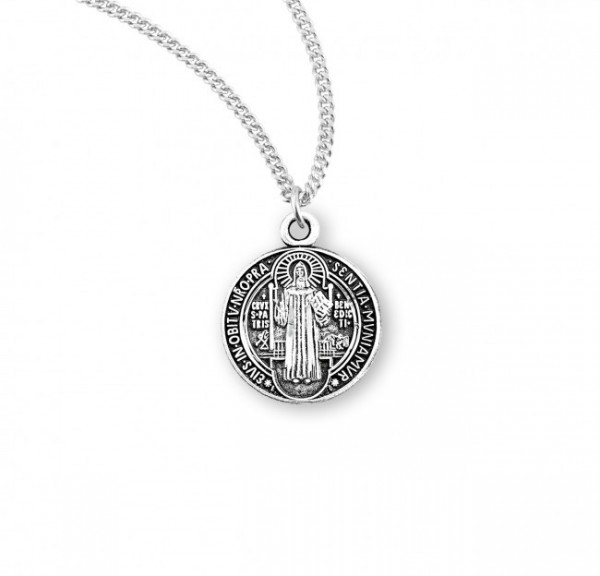 Child's Petite St. Benedict Pendant - Sterling Silver