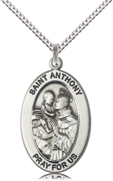 Women's St. Anthony of Lost Articles Necklace - Sterling Silver