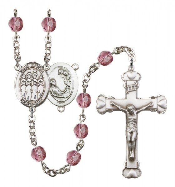 Women's St. Cecilia Choir Birthstone Rosary - Amethyst