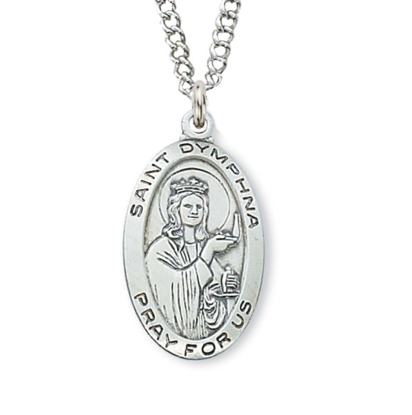 Women's St. Dymphna Medal Sterling Silver - Silver