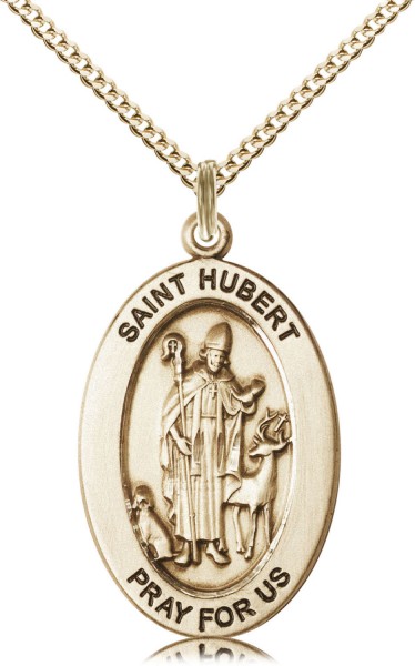 Women's St. Hubert of Hunters Necklace - Gold Filled