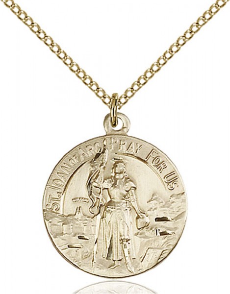 Women's St. Joan of Arc Patron Saint Medal - 14KT Gold Filled