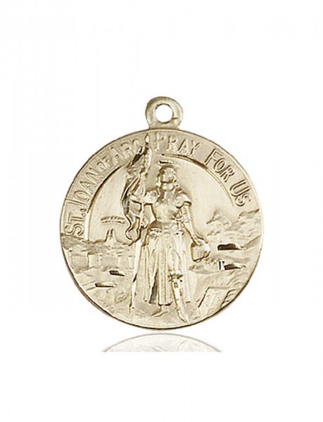 Women's St. Joan of Arc Patron Saint Medal - 14K Solid Gold