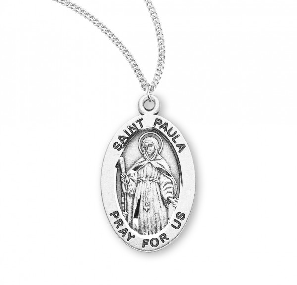 Women's St. Paula Oval Medal - Sterling Silver