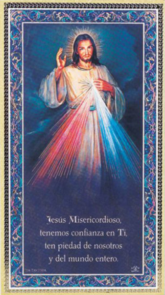 la Divina Misericordia(en espa&ntilde;ol) Placa de pared hecha en Italia - Full Color