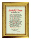 Bless This House by Helen Taylor Prayer 5x7 Print in Gold-Leaf Frame