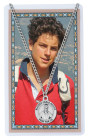 Blessed Carlo Acutis Round Medal with Prayer Card