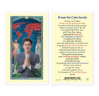 Blessed Carlo Acutis Laminated Prayer Card