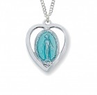 Blue Heart Miraculous Medal