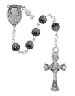 Boys 6mm Hematite First Communion Rosary