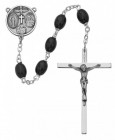Boy's Confirmation Black Bead Rosary