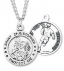 Men's St. Sebastian Lacrosse Medal Sterling Silver