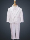 Boy's White Tuxedo with Vest and Bowtie
