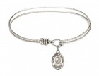 Cable Bangle Bracelet with a Saint Arnold Janssen Charm