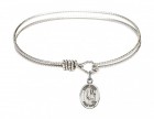 Cable Bangle Bracelet with a Saint Regis Charm