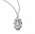 Child Miraculous Medal with Scalloped Border