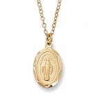 Child Size Oval Gold Plated Miraculous Medal