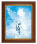 Christ Welcoming Child 8x10 Textured Artboard Dark Walnut Frame