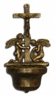 Crucifixion Angel Water Font With Angels 12 Inches
