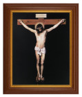Crucifixion by Diego Velazquez 8x10 Textured Artboard Dark Walnut Frame