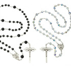 Crystal and Onyx Wedding Rosary Set