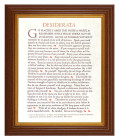 Desiderata Poem 8x10 Textured Artboard Dark Walnut Frame