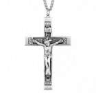 Diamond Cross Accent Men's Crucifix Necklace