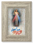 Divine Mercy House Blessing 8x6 Gray Oak Frame