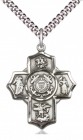 Five Way Cross US Coast Guard Necklace