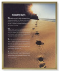 Footprints Gold Trim Plaque - 2 Sizes