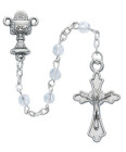 Girls Crystal First Communion Rosary with Cross Box
